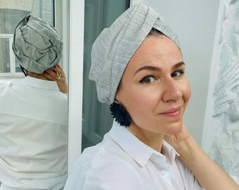 Turbantes fofos de verão para mulheres. Turbante respirável para quimioterapia com efeito volumoso. Touca de cabeça Tichel para presentear. Chapéu casual e estiloso para meninas.