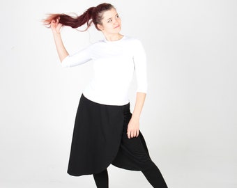 Falda cruzada con leggings para mujer. Leggings ligeros de yoga. Leggings de tenis con falda para mujer. Leggings deportivos hasta el tobillo para niña.