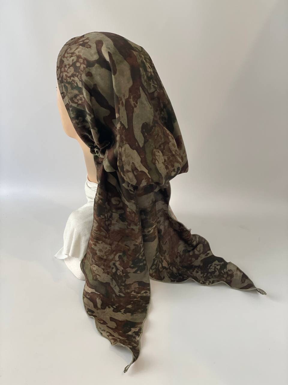 Light Summer Pre-tied Bandana in Military and Floral Prints