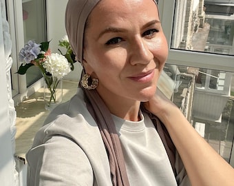 Pre-Tied Viscose Head Wrap | Lightweight Head Cover | Summer Hair Loss Hat | Yoga Scarf | Gift for Her | Tichel |  Non-Slip Bandana Hat