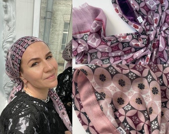 3 Fasce Colorate Bandana Floreale Donna Stile Boho - Triangolare Per Capelli Con 3 Colori, Nero Arancione Viola Accessorio Capelli Stile Boho - Foto 10