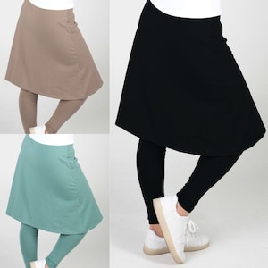 Modest athletic skirts with built-in leggings