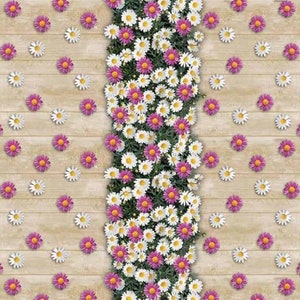 Daisies PVC Vinyl Wipe Clean Tablecloth - ALL SIZES - Code: C61-1