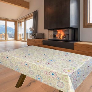 Starburst PVC Vinyl Wipe Clean Tablecloth - ALL SIZES - Code: F621-1