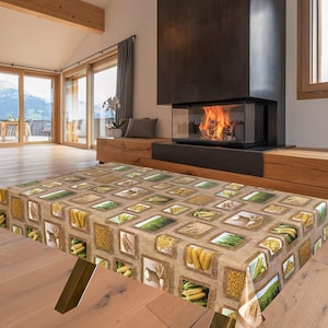 Corn  PVC Vinyl Wipe Clean Tablecloth - ALL SIZES - Code: F707-1