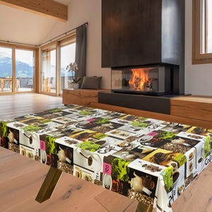Tea Coffee PVC Vinyl Wipe Clean Tablecloth - ALL SIZES - Code: F656-1