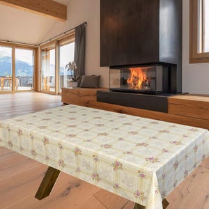 Roses PVC Vinyl Wipe Clean Tablecloth - ALL SIZES - Code: F147-4