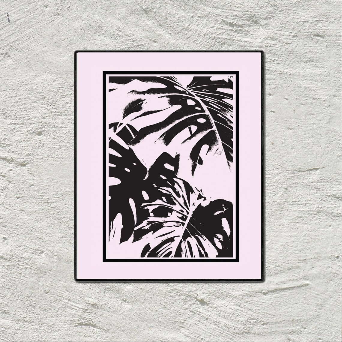 Conjunto de 2 monstera impresión boho chic decoración de pared | Etsy