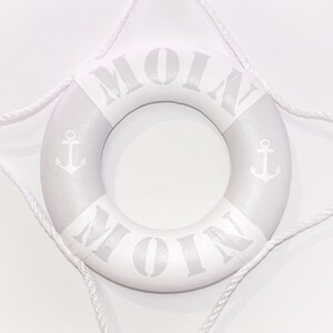 Small lifebuoy grey &quot;Moin Moin&quot; - 100% Handmade & ORIGINAL