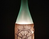 Nautical Accent Light - Champagne Light - Beachy Bottle - Anchor Decor-Salt Life - Bon Voyage - Coastal - Nautical Nightlight - Tropic