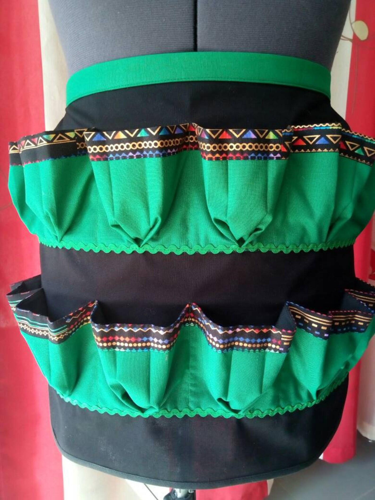 Egg apron.Gathering apron.Adult egg apron.Chicken lover.Green Etsy