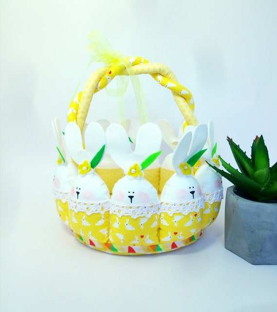 Sunny Bunny Rabbit Easter Basket For Girls Or Boys Basket Etsy
