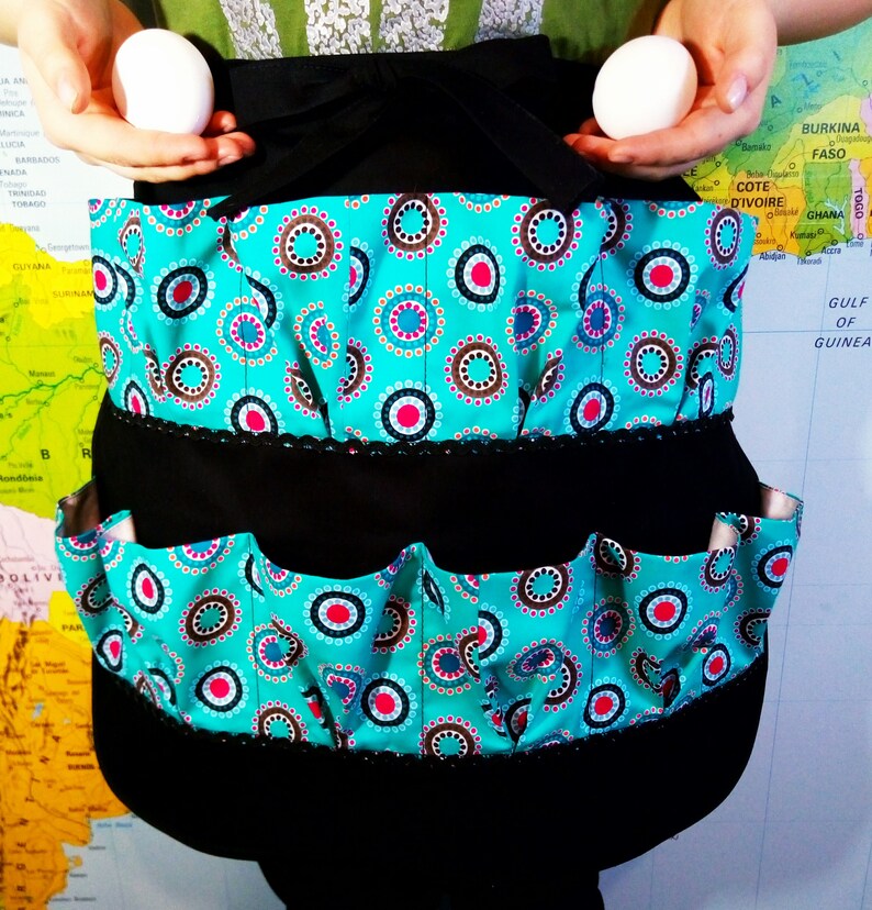 Egg Apron .Gathering F Mom .Gift f Friend .Chicken Lover Egg .Holder