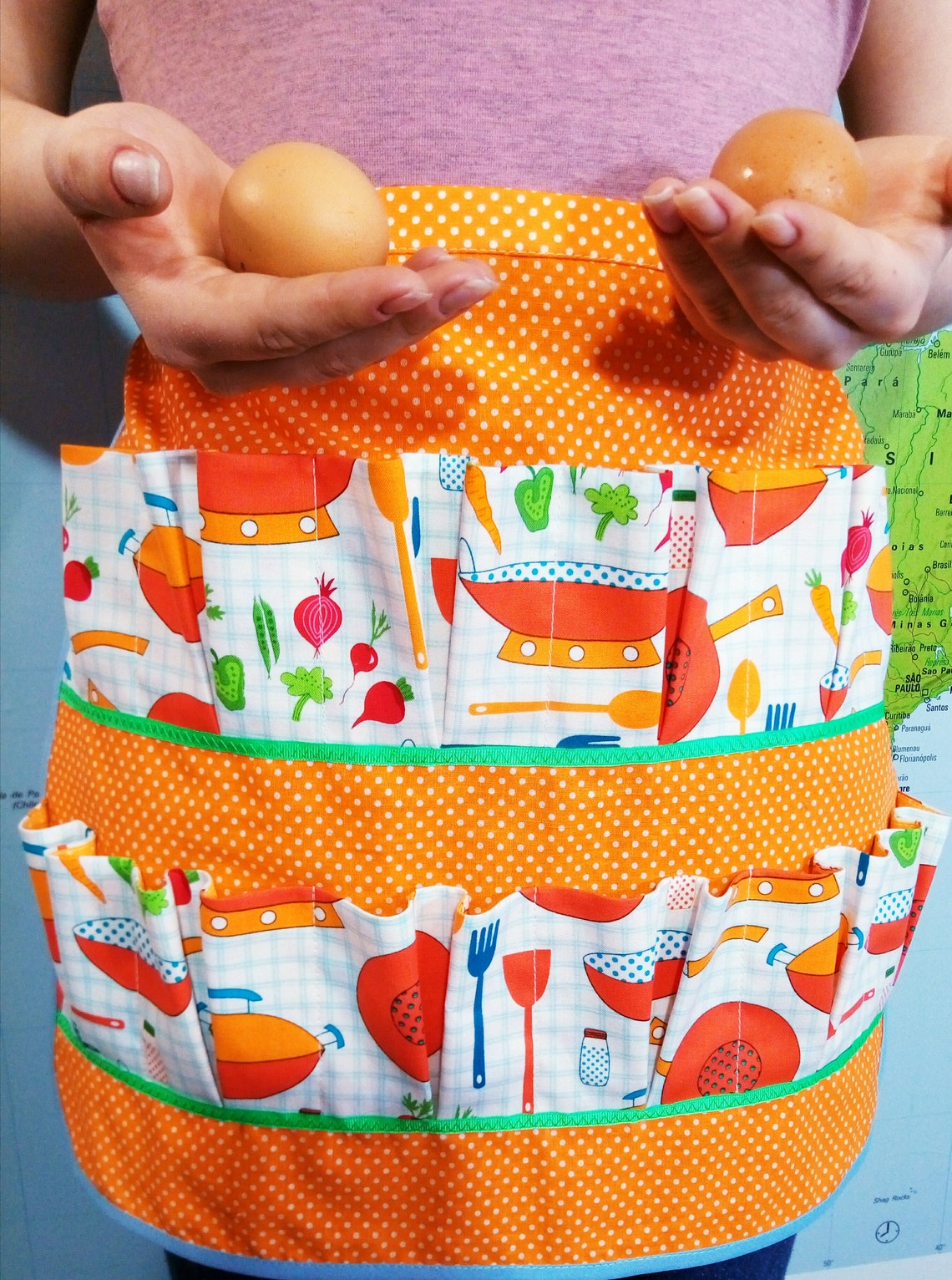 Yellow Gray Egg Apron.farm Egg Apron.chicken Lover.christmas - Etsy