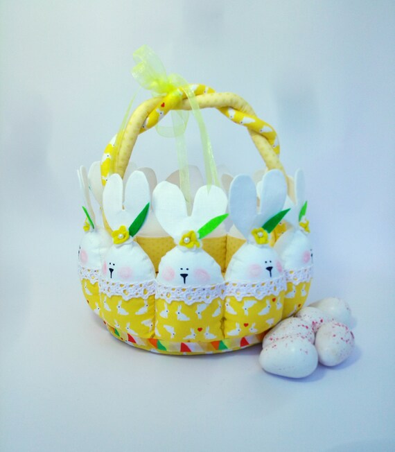 Sunny Bunny Rabbit Easter Basket For Girls Or Boys Basket Etsy