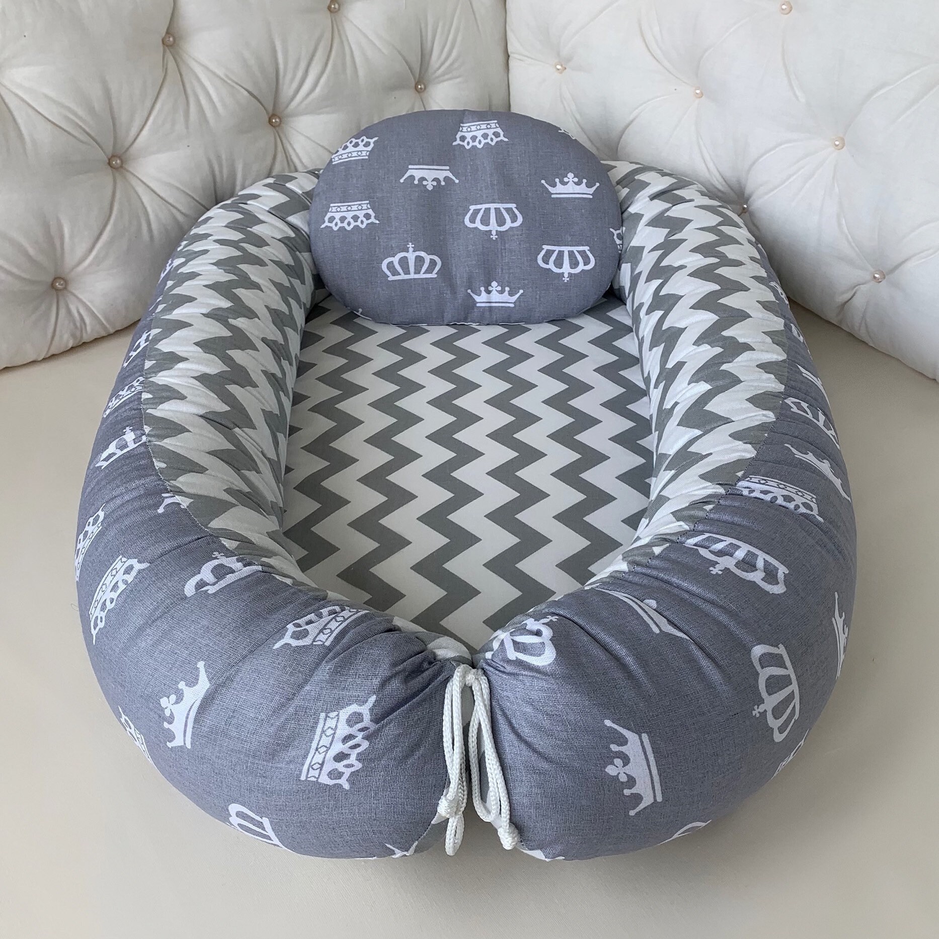 Сrowns Baby nest sleeper Organic newborn lounger Babies bed Etsy