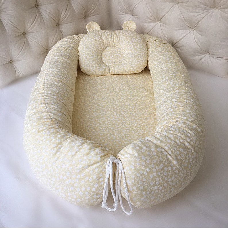 Baby nest sleeper bege Organic baby lounger for girl Babies Etsy
