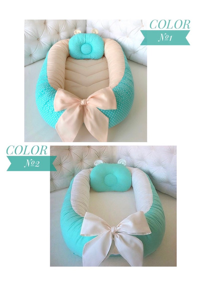 Mint baby nest set Newborn nest Baby nest bed Baby blanket Etsy