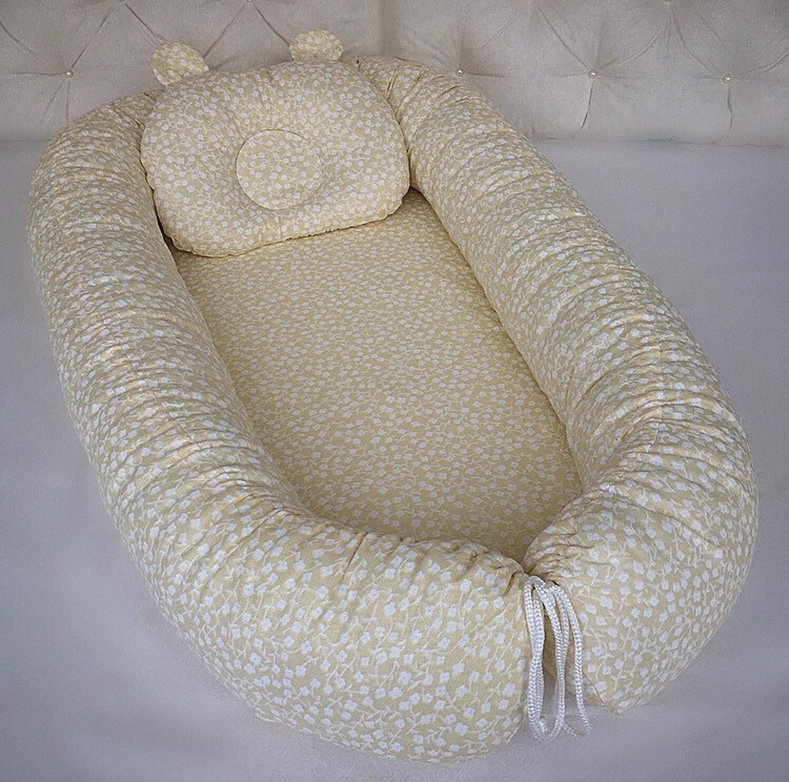 Baby nest sleeper bege Organic baby lounger for girl Babies Etsy