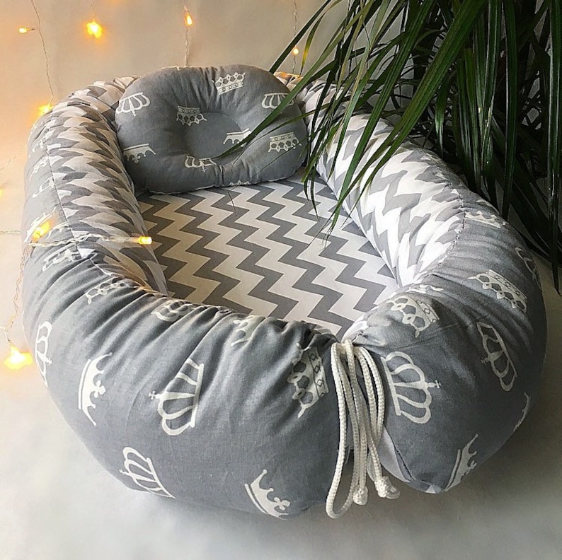 Сrowns Baby nest sleeper Organic newborn lounger Babies bed Etsy