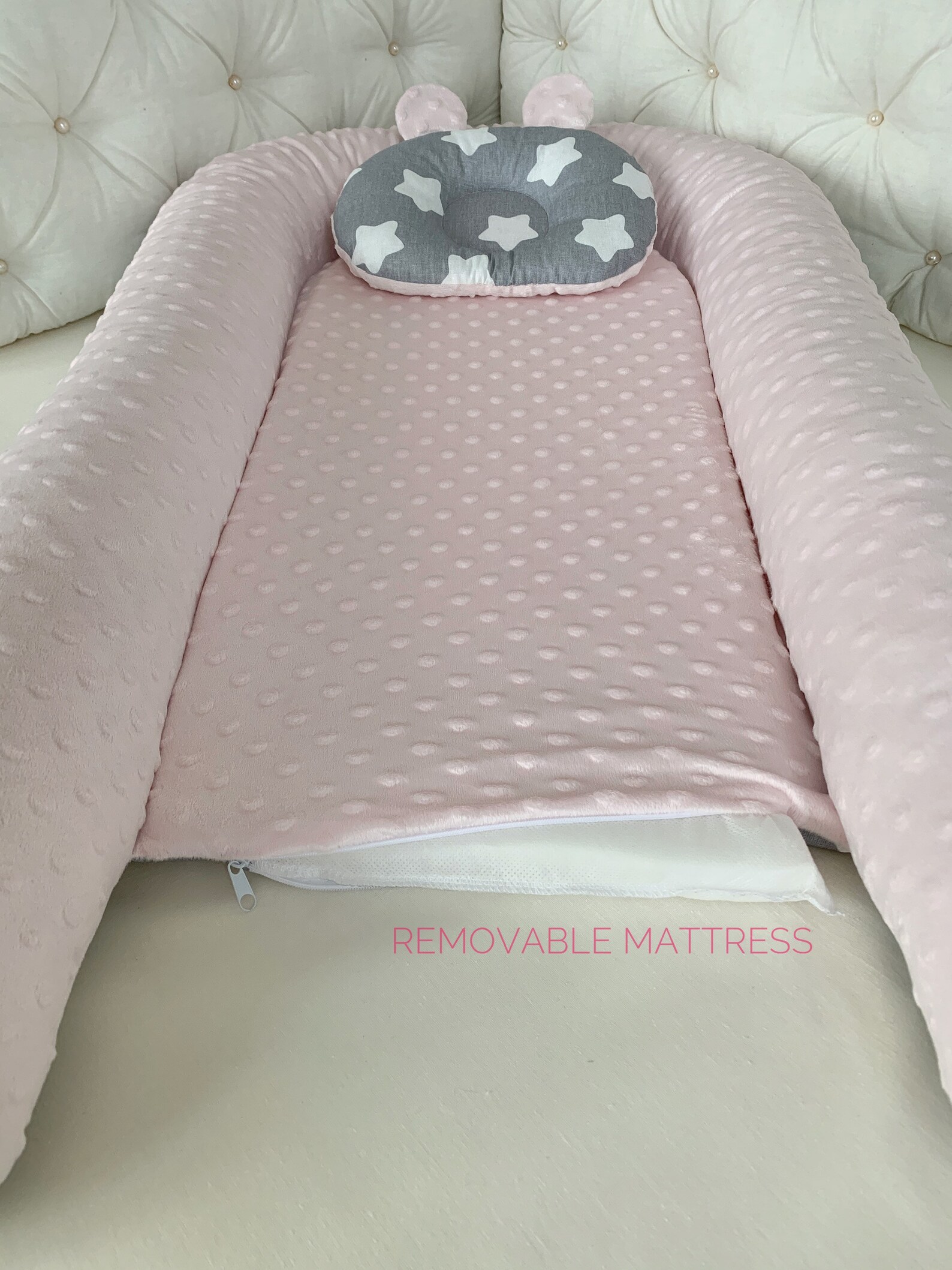Large baby nest sleeper for girl and boy Organic baby lounger Etsy