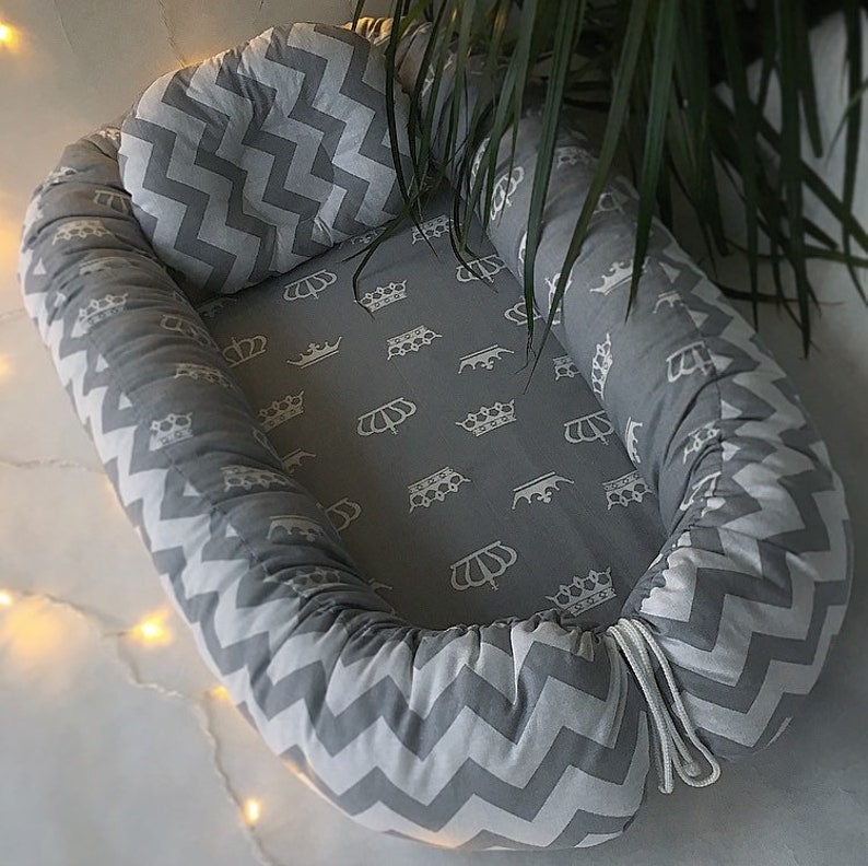 Сrowns Baby nest sleeper Organic newborn lounger Babies bed Etsy