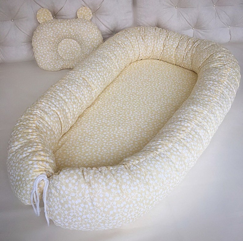 Baby nest sleeper bege Organic baby lounger for girl Babies Etsy