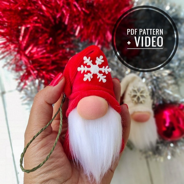 Mini Gnome Patterns, Gnome Video Tutorial, Pdf sewing pattern