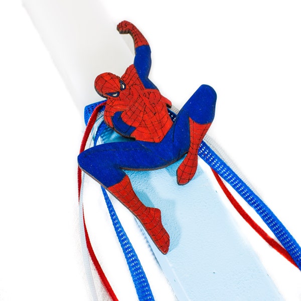 Spiderman Greek Easter Lambada for Boy. Super Hero Orthodox Candle for Boy. Easter Gift for Godson. Palm Sunday Candle.