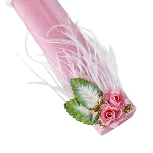 Bougie de Pâques grecque cygne pour fille. Lambada grecque de Pâques pour filleule. Bougies du dimanche des Rameaux. Lampada pour fille. Cadeau de Pâques pour fille. image 3