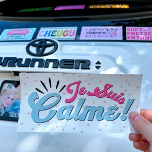 lover bumper sticker | vinyl sticker | je suis calme | tswift swiftie swifties | funny sticker | decal | typography | gen z millennial