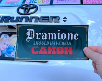 dramione bumper sticker | draco hermione | malfoy granger | fanfic fanfiction ao3 | book books lit literature | funny sticker