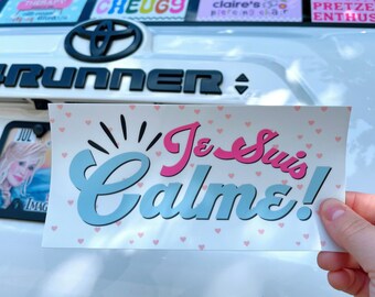 lover bumper sticker | vinyl sticker | je suis calme | tswift swiftie swifties | funny sticker | decal | typography | gen z millennial