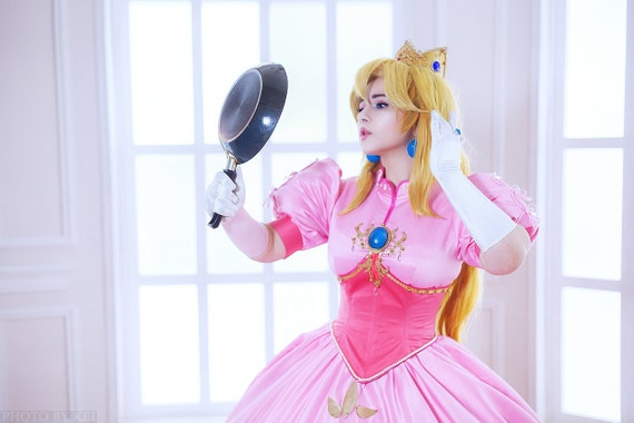 peach princess dress