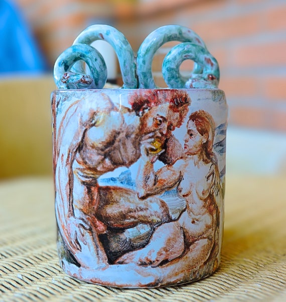 ceramic greek coffee cup lid Nova Ceramics' Reusable Coffee Cup With Lid Included main image 0