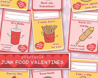 Fun Valentine's Day Cards for Kids | Printable Valentine's Day Cards | Instant Download