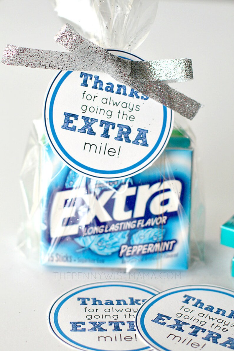 Thanks for Going the EXTRA Mile Gift Tag Teacher | Etsy