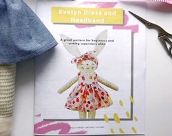 Dress Sewing pattern - Doll Dress Pattern - Doll Outfit Sewing Pattern - Doll Dress Sewing Pattern - Sew A Doll Dress