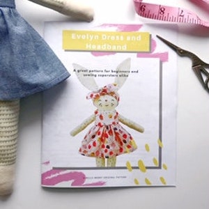 Dress Sewing pattern - Doll Dress Pattern - Doll Outfit Sewing Pattern - Doll Dress Sewing Pattern - Sew A Doll Dress