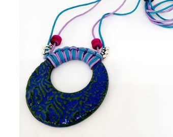 Handmade ceramic pendant