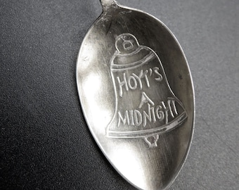 Antique Hoyt's A MIDNIGHT BELL (1889) Broadway Sterling Silver Souvenir Demitasse Spoon