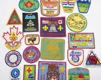 20 Boy Scout Canada Patches Badges from 1970s 80s US Scouts Mixed Lot