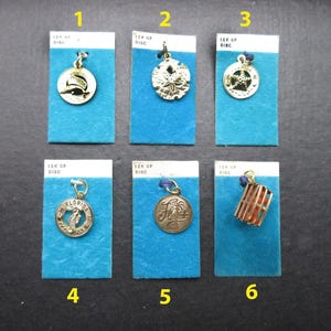 Vintage Florida Small 12Kt GF Charms on Original Backings Sailfish Sand Dollar Starfish Seahorse Orange Crate - You Choose