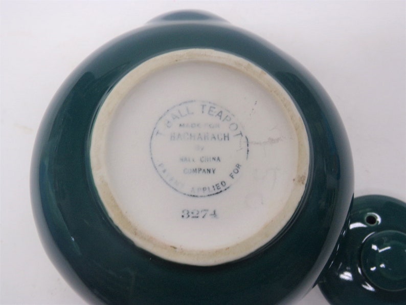 Side Tea Bag Holders Hall Round T-Ball Teapot Emerald Green