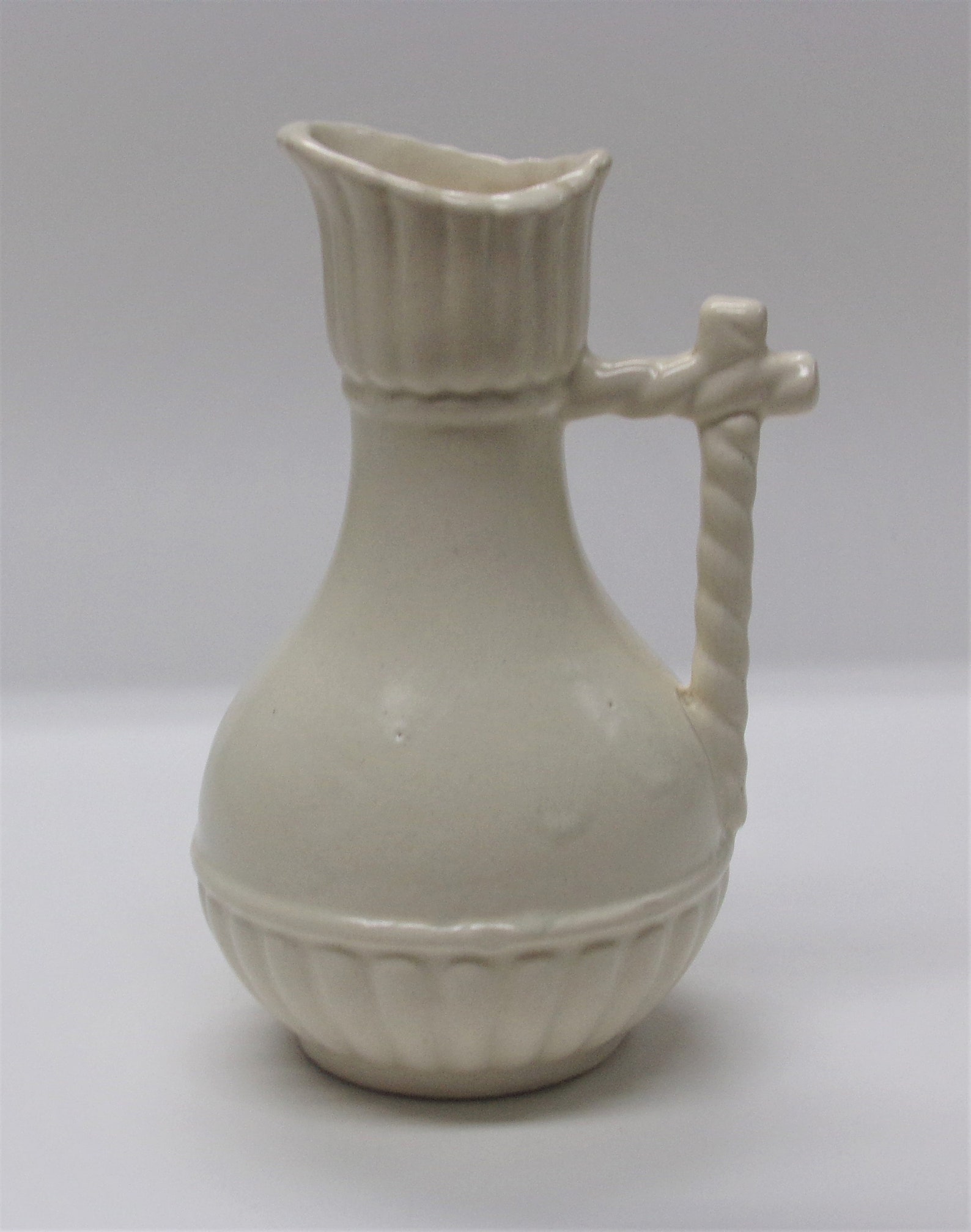 McCoy Pottery Matte White Pitcher or Vase 1940s Etsy