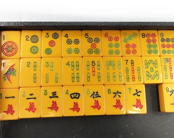Seven 7 Vintage Bakelite Mah Jong Tiles Circles - Etsy