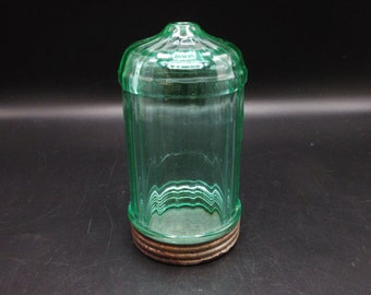 1930s Green Bullet Sugar Shaker Dispenser Paden City Depression Uranium Glass