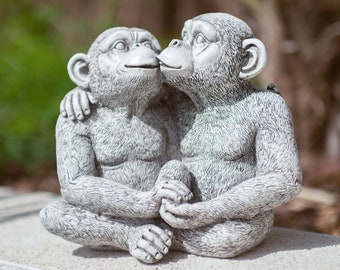 Sitting Chimpanzee Statue Sculpture Ornament Garden Lawn Figure Resin Art New