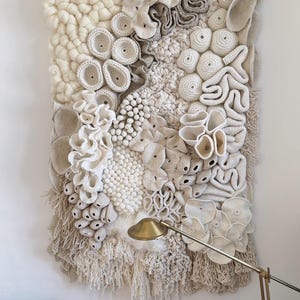 Coral Reef Textured Modern Wall Art, Wall Tapestry Hanging Woven