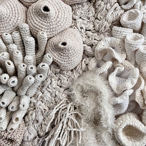 Coral reef fiber art wall hangings, decorative wall tapestries, abstract art, tapestry for the wall, macrame wall hangings, textile art image 10